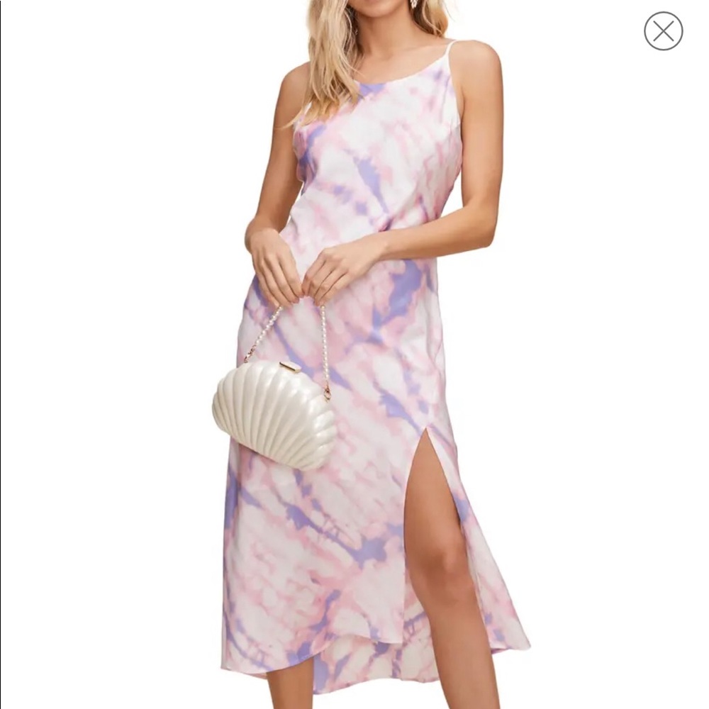 NEW ASTR Bias Cut Sleeveless Satin Midi Dress XS
